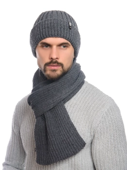 Комплект мужской «Мейсон» (шапка бини+шарф)
